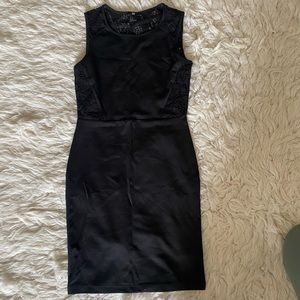Black shirt dress - lace back